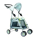 Outward Hound Kyjen  21011 Walk N Roll Pet Stroller Fold Up Stroller For Dogs With Shade Shelter Locking Brakes,Grey. (Small Dogs)