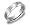 Men's 14k White Gold 8mm Comfort Fit Wedding Band Ring with Bevel Edge and Brushed Finish Center, Size 9