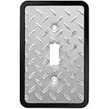 Brainerd 135858 Diamond Plate Single Toggle Switch Wall Plate / Switch Plate / Cover