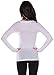 Active Basic Athletic Fitted Plain Long Sleeves Round Crew Neck T Shirt Top, Longer Length (Large, White)