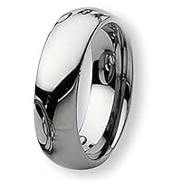 Polished Tungsten Carbide Ring (7.0 mm) - Size 9.0