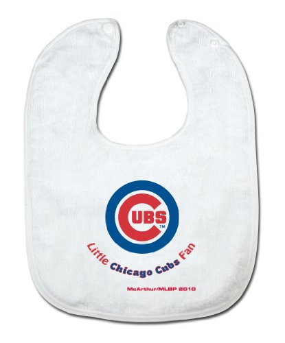 MLB Chicago Cubs White Snap Bib with Team Logo