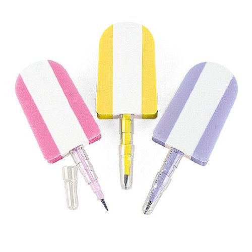 Pencils With Scented Frozen Treat Erasers (1 dz)