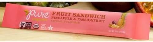 Pure Bars Organic Pineapple and Passion Fruit Sandwich, 0.63 Ounce -- 20 per case.