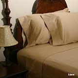OLIVIA COLLECTIONS Bed Sheet Set 800 Thread Count Solid Sateen 100% Egyptian Cotton Linen (Queen)