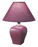 Ore International 15 Ceramic Accent Table Lamp - Burgundy