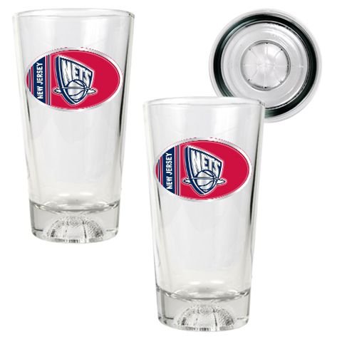 New Jersey Nets Pint Ale Beer Glasses