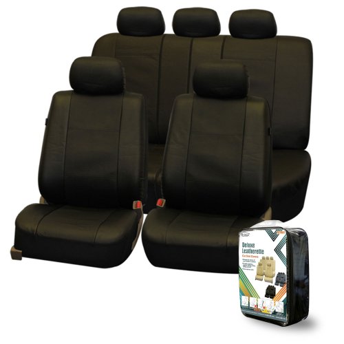FH PU007115 Deluxe Leatherette Car Seat Covers Airbag compatible and