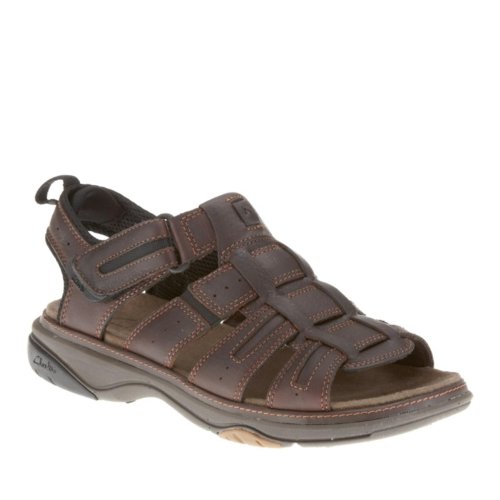 Clarks Men's Merrimack Sandal, Brown Oily Leather, 10 M Clarks Men's Merrimack Sandal, Brown Oily Leather, 10 M