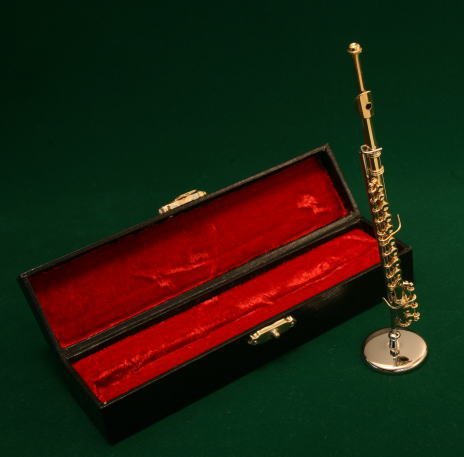 ■飾り物■ミニチュア楽器　フルート「新品」
