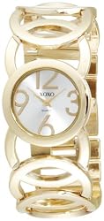 XOXO Women's XO5211 Silver Dial Gold-tone Open Link Bracelet Watch
