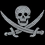 Youth Hoody (Hooded Sweatshirt) : Pirate Skull and Crossed Swords - Embellished Rhinestones