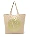 Victoria's Secret VS Embellished Canvas & Gold Beach Bag Tote Purse