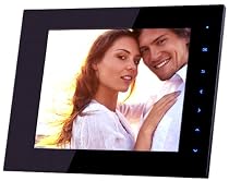 NIX Designer Series Cordless 8 inch Digital Photo Frame, Internal Rechargeable Battery, Genuine High Resolution SVGA Screen 800 x 600, 1GB Internal Memory, Auto Rotate Sensor, 'Blue Lite' Touch Sensitive Controls - TS08C