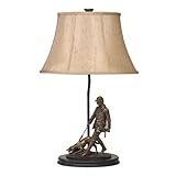 Kichler Lighting 70715 Dakota Ridge Morning Walk 26-Inch Portable Desk Lamp, Golden Caramel with Cocoa Slub Oval Soft Back Shade