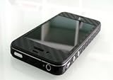 Black Carbon Fiber Sticker Skin Full Body Guard case for iPhone 4