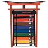 Wall Mountable Solid Wood 10 Belt Display