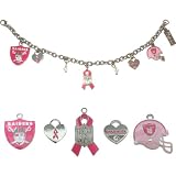 Pro Specialties Oakland Raiders Breast Cancer Awareness Bracelet