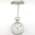 Bernex Swiss Made Nurses Fob Watch Chrome Plate with Date
