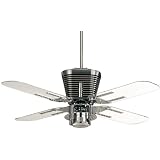 Quorum Fans 93524-14 52 Retro Contemporary Indoor Chrome Ceiling Fan w/ Wall Ctrl & Blades