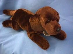 CHOCOLATE LAB YOMIKO PLUSH DOG 16" L