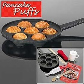 Pancake Puffs with BONUSES:recipe book, flipping sticks, shaker, injector and more!