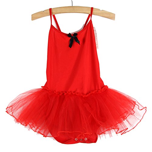 ROPALIA Girls Party Ballet Tutu Dance Dresses Kids Leotard Sleeveless Skirt