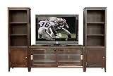 3pcs Entertainment Center Set - Chocolate Brown Finish
