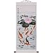 Hand-Painted 48" Oriental Wall Art Scroll - Carp & Lotus Blossom With Cream Border