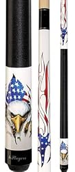 Patriotic Artistic Eagle & American Flag 58" Two-Piece Pool Cue (18-21 oz) - Billiards Equipment