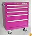 The Original Pink Box PB2605R 26-Inch 5-Drawer Rolling Cabinet, Pink