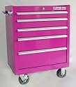 The Original Pink Box PB2605R 26-Inch 5-Drawer Rolling Cabinet, Pink