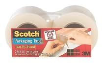 Scotch&reg; Tear-By-Hand Packaging Tape  1.88 in x 50 yds 2  rolls per pack