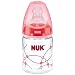 NUK 10215125 First Choice+ Babyflasche aus PA 150 ml mit Anti-Colic-Trinksauger Silikon Gr��e 1 S (0-6 Monate) f�r Tee, Farbe rot