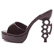 Gangster Costume Shoes Slide Shoes 5 Inch Heel Sexy Women's Sandals Black