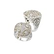925 Silver & Diamond Round Cross Ring with 18k Gold Accents (0.23ctw)- Sizes 6-8
