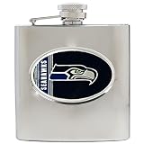 Seattle Seahawks 6oz Stainless Steel Hip Flask NFL Football (Available Engraved)