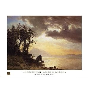 Lake Tahoe, California, c.1867 by Albert Bierstadt. LAMINATED. 26.04 inches width by 19.52 inches height. Highest Quality Art Poster Print