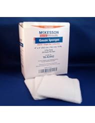 BISS: McKesson Performance Plus Gauze Sponge Cover Dressing Sterile 4"X4" Latex Free - 2 pack with 25 count in each (Total of 50) - McKesson