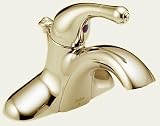 Delta Innovations 544-PB-DST Brilliance Polished Brass Diamond Seal Technology Centerset Bath Faucet
