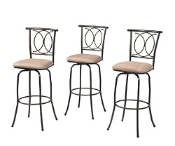 Linon Home Decor 02836MTLSET-01-KD Metal Stools Bar Stool,