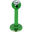 16 Gauge Green Gem Titanium Labret Monroe Tragus