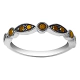 10k White Gold and Brown Rhodium Brown Diamond Band