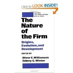 The Nature of the Firm: Origins, Evolution, and Development
