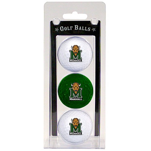 Marshall Thundering Herd Pack Of 3 Golf Balls From Team Golf