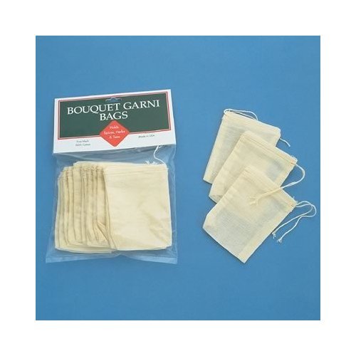 Bouquet Garni Mesh Cotton Self Closing Bags Self Closing, Set of 10