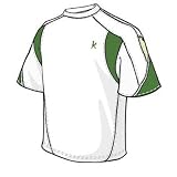 balle de Match Bolts Tennis Crew Shirt - White/Dill - M06002-WDD7