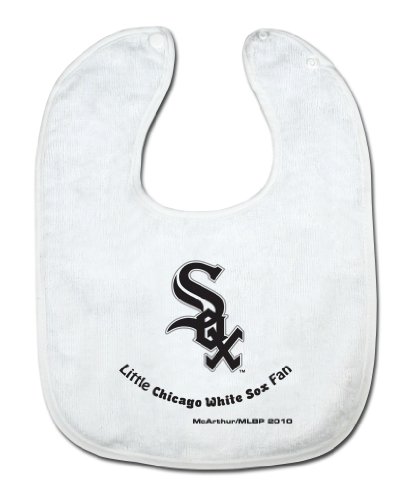 MLB Chicago White Sox White Snap Bib with Team Logo