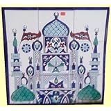 Ancient Castle Mosaic Wall Mural 9 Ceramic Tiles Panel