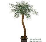7' Artificial Phoenix Coconut Palm Tree with Bendable Trunk, with No Pot